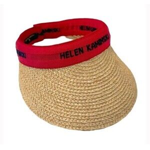 Helen Kaminski Visor Straw Bianca Slide On Visor Raffia Summer Vacation Beach